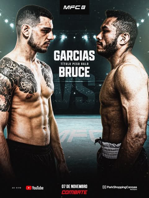 Pôster da luta principal, Garcias contra Bruce